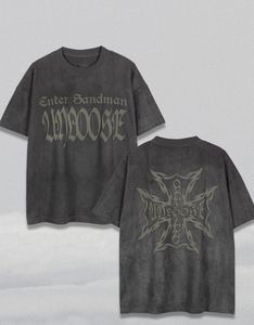 เสื้อยืดแขนสั้นผู้ชายสีพื้นสไตล์สตรีทหลวมๆ ผ้าฝ้าย 100% พิมพ์ลายโลโก้แบบสกรีน รุ่นใหม่ประจำฤดูร้อน - Product Image 2