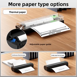 Imprimante thermique portable A4, imprimante mini sans encre sans fil <span class=keywords><strong>avec</strong></span> batterie de 1500 mAh, compatible <span class=keywords><strong>avec</strong></span> le papier US Letter et A4 - Product Image 3