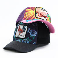Casquette de camionneur en maille 5 panneaux rose violet personnalisée Nouveau chapeau de sport respirant à la mode Casquette de sport structurée structurée