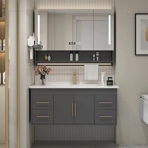 2025 Nuevo estilo pared flotante 1 fregadero colgante 2 cajones muebles de baño tocador de baño - Product Image 2