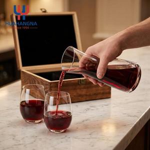 Luxury Custom Logo <b>Crystal</b> Wine Decanter Gift Set with 2 Stemless <b>Glasses</b> for Hotel Bar Restaurant Wholesale - Product Image 2