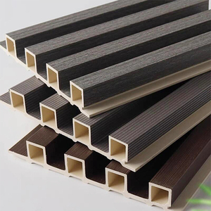Dekorasi Kantor Rumahan pvc serat bambu interior 3d, papan dinding plastik dekorasi lingkungan serat kayu - Product Image 4