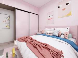 ตู้เสื้อผ้าบานเลื่อนสีชมพู ซานโตโปวา สำหรับห้องลูกสาว ตู้เสื้อผ้าครึ่งสูง - Product Image 2