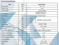 Récepteur de fibre optique numérique FTTH pour satellite CATV 1310/1490/1550nm POE TCP avec double port de sortie