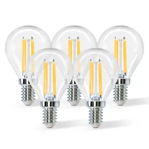 Ampoule LED à filament G45 E14 4W transparente, énergie écoénergétique, lumière chaude, idéale pour la décoration et l'ambiance. - Product Image 2