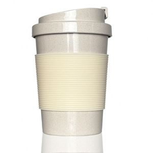 Promotional Gift 12Oz Eco Sustainable Grounds <b>Travel</b> Coffee <b>Mug</b> With Flip Top Reusable Beverage Drink Cups - Product Image 3