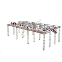 300*300mm carré en alliage d'aluminium Spigot Truss Display Box équipement d'amusement de scène avec certification TUV emballé sur palette