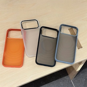 เคสโทรศัพท์แบบกันกระแทก ลายคลื่นโปร่งแสงแบบฝ้า สำหรับ iPhone 17 Air 17 Pro Max พร้อมกรอบโลหะและฝาครอบปุ่ม - Product Image 1