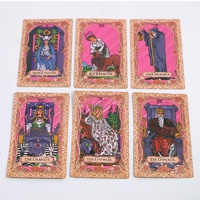 Dek Kartu Tarot Plastik Rose Gold Baru yang Dapat Disesuaikan, 78 Kartu, dengan Embos Emas, Tahan Air, dalam Kotak Warna