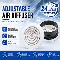 Système de ventilation HVAC en plastique pour plafond rond personnalisé, sortie d'aération, prix d'usine, conduit d'air flexible pour application hospitalière