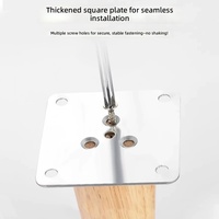Pieds de meubles en bois naturel coniques, supports en bois massif pour meuble TV, table de chevet