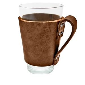 Manchons de tasse en verre sur mesure, manchons de tasse rétro antidérapants et isolants thermiquement, manchons de tasse créatifs avec poignées. - Product Image 1