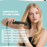 RUCHA Lisseur et boucleur 2 en 1, chauffage rapide PTC 450F, fer à lisser en céramique, plancha de cabello