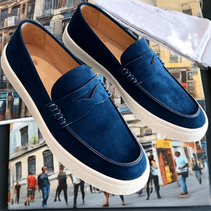 2025 Men's Cow Suede Loafers New Style <b>Leather</b> <b>Sneakers</b> Wear-Resistant Casual Shoes and Chelsea Boots for Summer and Autumn - Product Image 3