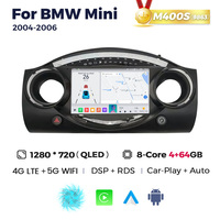 Lecteur DVD de voiture Mekede MS 8 cœurs 8+128 Go avec écran IPS, affichage vidéo monté sur véhicule pour BMW Mini 2004-2006