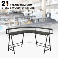 Nouveau bureau d'ordinateur de jeu en forme de L personnalisé, bureau d'ordinateur de jeu pour joueur avec éclairage