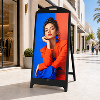 Affichage LED extérieur ultra-lumineux P2.5, panneau d'affichage numérique autonome résistant aux intempéries IP65, kiosque sur pied pour trottoir