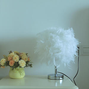New Arrival Feather Leaf Decorative Night Lights Living Room Modern Design Led Bedside Table <b>Lamp</b> - Product Image 6
