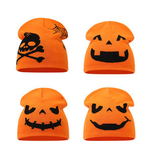 Nuevas gorras cálidas de invierno y otoño Gorras Halloween Día de todos los Santos Y2K Skullies Sombreros Calabaza Fantasma Camuflaje Punto Gorro de punto - Product Image 6
