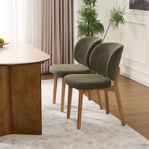 Chaises de Salle à Manger Modernes Nordiques de Luxe avec Coussin en Tissu, Structure en Bois, Mobilier de Maison et Bureau pour Salle à Manger - Product Image 2