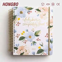 Organiseur de style professionnel Happy Planner A5 à spirale, couverture en tissu, 12 mois/18 mois, avec autocollants personnalisés et boîte cadeau