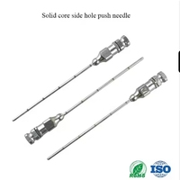 Populaire NO.12 tête ronde trou latéral aiguille 50MM/100MM longueur trou latéral métal seringue aiguille distributeur machines-outils accessoires