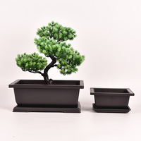 Vente en gros et livraison directe de pots d'orchidées hexagonaux en plastique épaissi imitation style chinois, pots de bonsaï rectangulaires, pots de plantes succulentes
