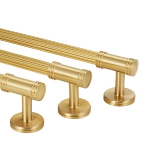 <b>Brass</b> T-Shaped Cabinet Handle European Style Durable Furniture Drawer Door <b>Knob</b> For Kitchen Wardrobe Wine Cabinet - Product Image 1