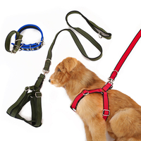 Harnais et laisse pour chien en nylon très vendus, durables, à dégagement rapide, pour chiens de taille moyenne/grande, avec rubans solides, utilisation en extérieur, logo personnalisé