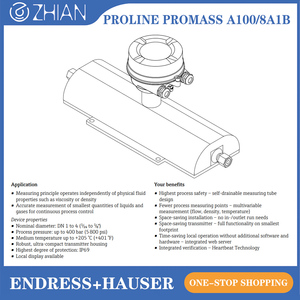 เครื่องวัดอัตราการไหลแบบคอริโอลิส Endress+Hauser E+H Proline Promass A100 สำหรับงานสุขาภิบาลและแก๊ส ทำจากสแตนเลส เหมาะสำหรับการวัดอัตราการไหลขนาดเล็ก - Product Image 1