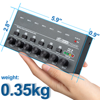 OEM Biner DX600 mini console de son à faible bruit-mélangeur audio stéréo 6 canaux