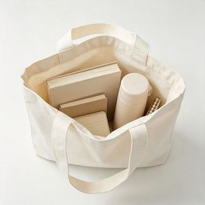 Sac fourre-tout en toile vierge en gros, taille et couleur personnalisables, réutilisable, multi-usages pour les voyages, les courses et le rangement - Product Image 2
