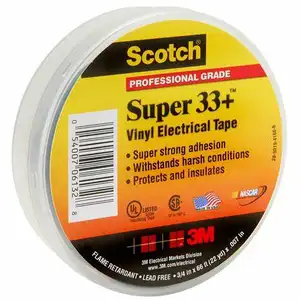 3 M חסין אש Scotch33+ PVC ויניל סרט בידוד חשמלי 3 M 33 לבידוד 1000V