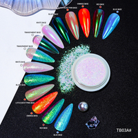 Poudre Aurora Caméléon Bojun TB01A-07A en Gros, 120-130µm, Flocons Iridescent Fins pour Usine, Nail Art, Résine, DIY, Sans TPO, FDS