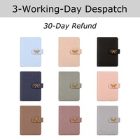 Yihe Wholesale A6 Vegan PU Leather Bow Budget Binder As 6-Ring Cash Stuffing Envelope Organizer Planner for Women