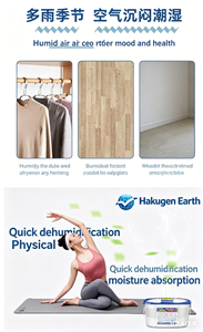 Deshumidificador Líquido Desechable HAKUGEN EARTH de 450 ml, Absorbedor de Humedad para Uso en Interiores del Hogar, Japón |   Secador Desodorizante Anti-Moho - Product Image 2