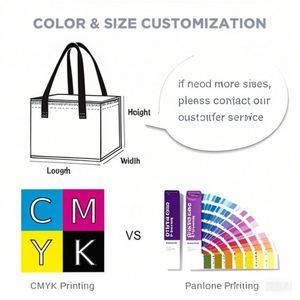 Custom Printed Cold Insulated NonWoven Food Storage Cooler Bag Eco-Friendly Custom Logo Printed Cooler Bag Thermal Takeaway Bag - Product Image 2