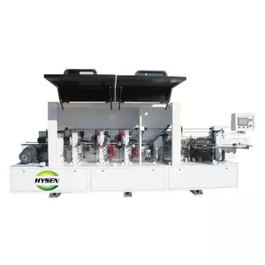 HYSEN Woodworking Furniture PVC ABS Veneer Double Trimming 6 Functions Edge Banding Machine Full Automatic Edge Bander Machine