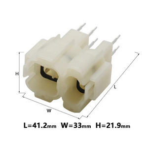 Conector Automotriz de 6 Pines, 2.3mm, Enchufe PCB DJ7064-2.3-10, Macho y Hembra, para Auto, Plástico Blanco, IP20 - Product Image 4