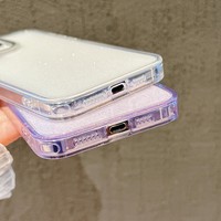 Couverture de téléphone antichoc de placage de luxe pour iPhone 12 13 14 15 16 étui de téléphone en Tpu brillant paillettes Bling pour Iphone 16 pro max