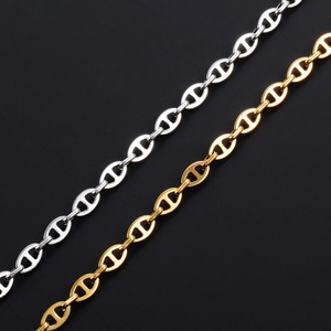 Bracelet rond <span class=keywords><strong>en</strong></span> acier inoxydable de 6 mm de large, chaîne <span class=keywords><strong>en</strong></span> forme de <span class=keywords><strong>grain</strong></span> de <span class=keywords><strong>café</strong></span>, bracelet pour femmes, accessoires de bijoux - Product Image 2