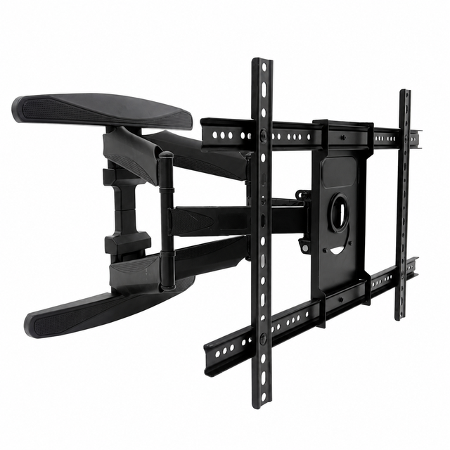 NEW P65 Universal Heavy Duty Steel 6-Arm Retractable LCD TV Wall Mount Bracket with Cable Cover Fits 40"-75" TVs