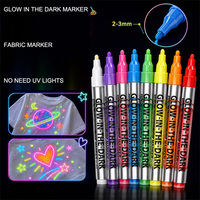 Marqueurs de peinture acrylique phosphorescents en gros, stylos néon fluorescents pour peinture sur verre, tissu, bois, kit d'artisanat DIY permanent