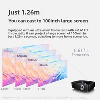Projecteur laser Optoma YEW9143ST pour entreprise, bureau, éducation, courte portée, 1080P DLP, 4300 ANSI lumens