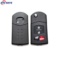 Coque de clé de voiture télécommandée à 4 boutons avec tête de clé rabattable pour M-azda CX5 CX7 CX9 RX8 M6 MX5