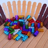 50 pièces d'accessoires capillaires en plastique pour filles, style européen et américain, anneaux de cheveux creux pour perruques, petites tresses, tresses effet décoiffé, 8mm*15mm, pour fête