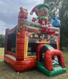 Joyeux Noël Elf Mini Château Gonflable Utilisation Intérieur/Extérieur avec Approbation ASTM CPC - Product Image 4