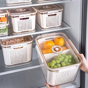 Герметичные Органайзеры для хранения в холодильнике, картофель, Штабелируемый контейнер для свежих овощей и фруктов, контейнер для еды, контейнер для хранения для холодильника