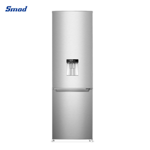 Réfrigérateur Smad en acier inoxydable avec distributeur d'eau, congélateur bas à double porte, modèle DDB-280R, pour usage domestique - Product Image 1