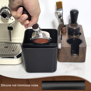 Boîte à café expresso antichoc avec tige en silicone pour réduire le bruit, bac à déchets pour la maison et les cafés - Product Image 1